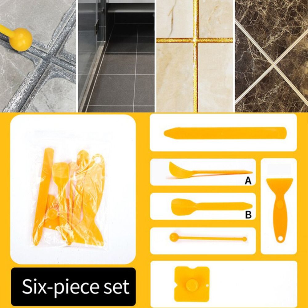 Seam Scraper Tool - 6-teiliges Set Hochwertiges Silikon-Kanten-Schönheits-Nahtwerkzeug Kunststoff-Fugenentferner Ecken-