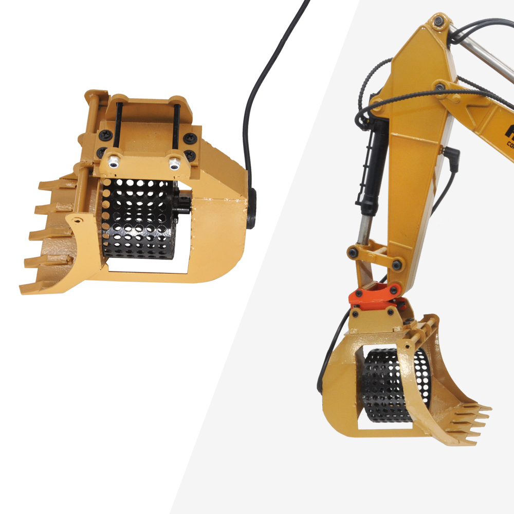 Model Kit Excavator - RC Metall-Rotationssiebereimer mit elektrischer Trommel für