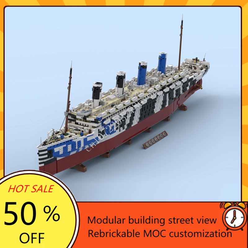 Model Kit Battleship - 10615PCS MOC HMT Olympus Titanic Custom