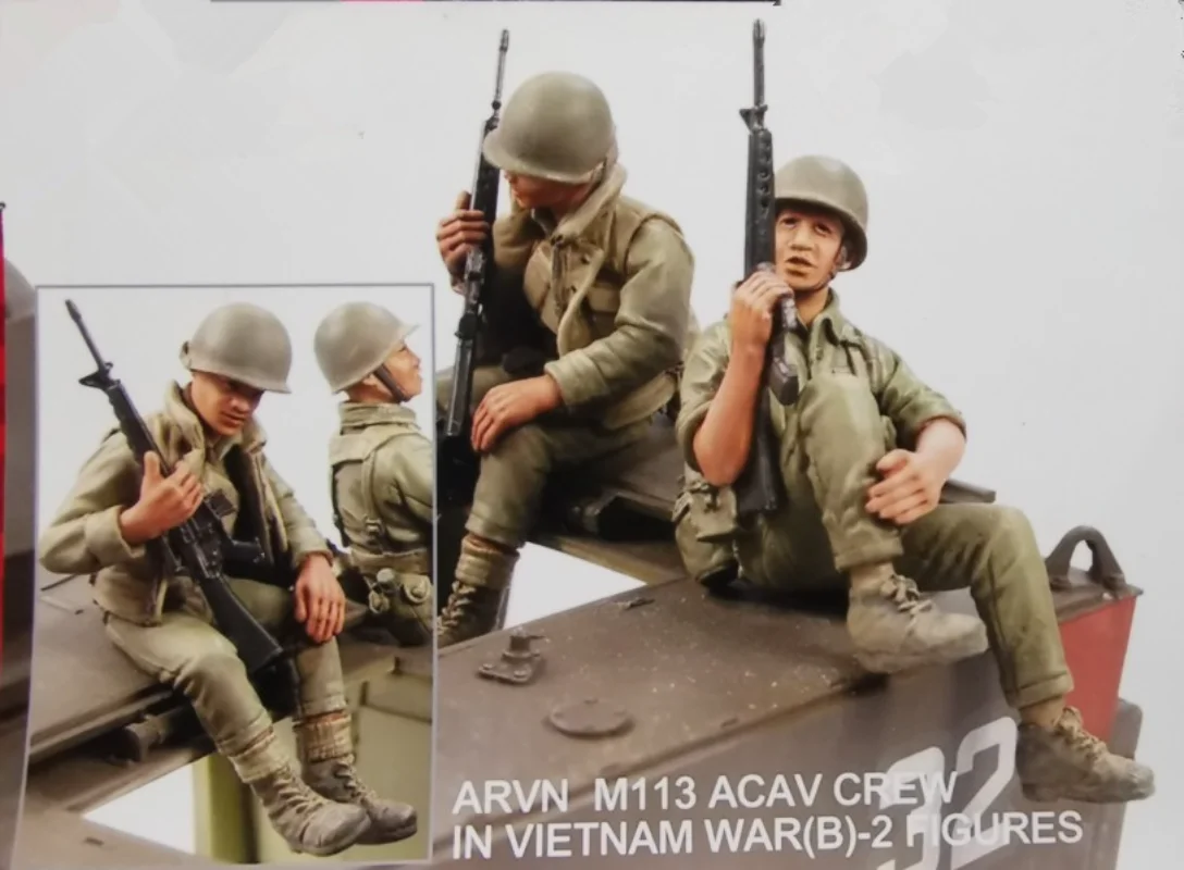Model Kit Armored Core - Harzfiguren-Montagemodellbausatz im Maßstab 1:35, Vietnamkrieg, US-Armee,