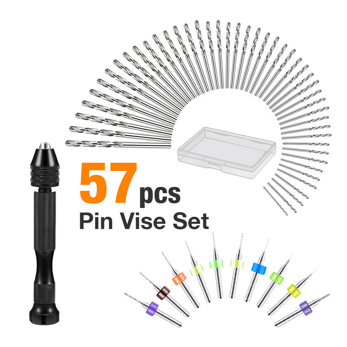 Pin Vice Micro - 57 stücke legierter Stahl Stift Schraubstock