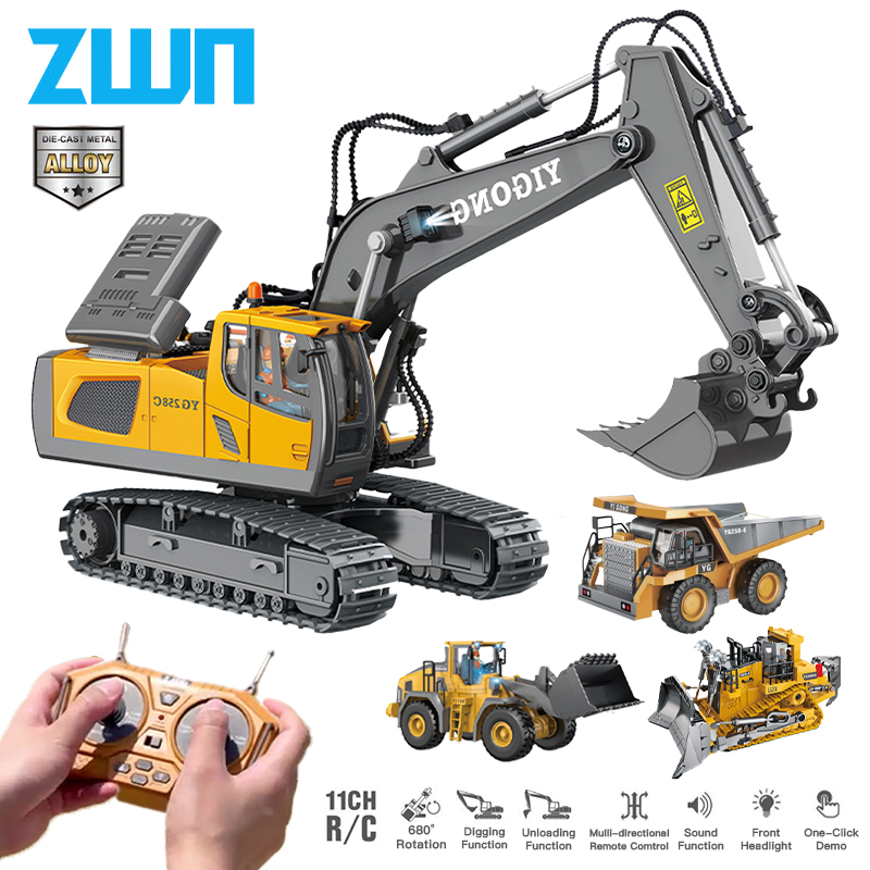 Model Kit Excavator - ZWN 2,4G Fernbedienung Bagger Muldenkipper RC