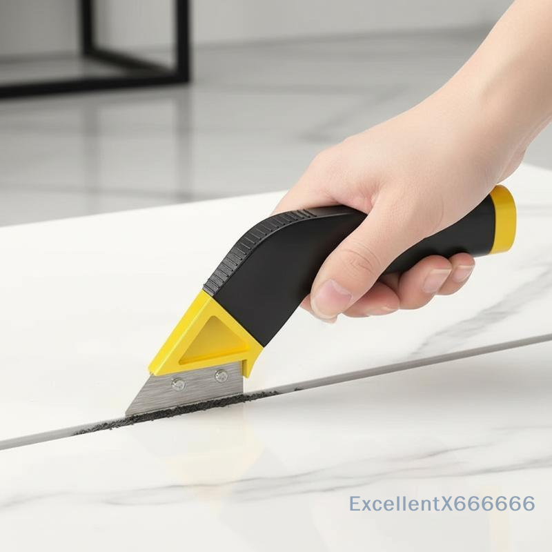 Seam Scraper Tool - Keramik-Fugenmörtel-Entfernungswerkzeug mit Scharfer Edelstahlklinge, Schaber für